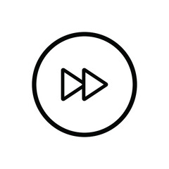 Forward Button Icon, Skip, Next, Music Sign is in Line Style