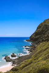 Fototapeta na wymiar Makapuu Beach Park Honolulu Oahu Hawaii | Sea Nature Ocean Landscape