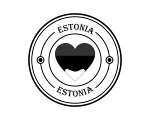 round stamp of estonia