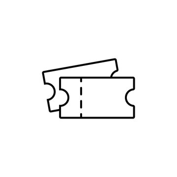 recommend clip art: Ticket icon in trendy outline style design