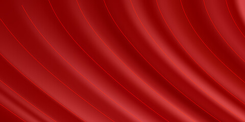 Vector abstract red wavy background. Curve flow motion. Red vector Template Abstract background with curves lines and shadow. For flyer, brochure, booklet and websites design 