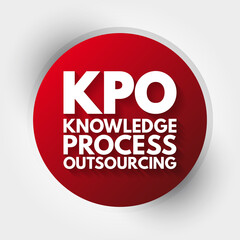 KPO - Knowledge Process Outsourcing acronym, business concept background