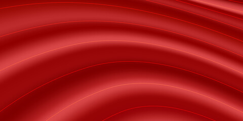 Closed red curtain stage background spotlight beam illuminated. Theatrical drapes. Vector illustration