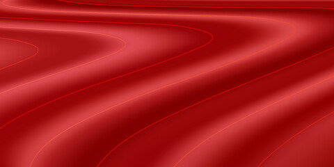 Closed red curtain stage background spotlight beam illuminated. Theatrical drapes. Vector illustration