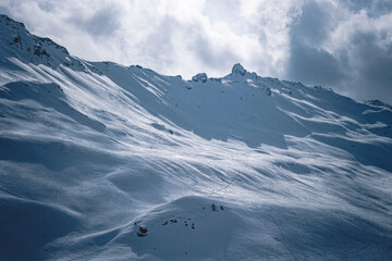 snow covered mountains