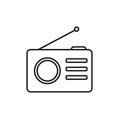 Radio icon simple design. Radio logo template illustration