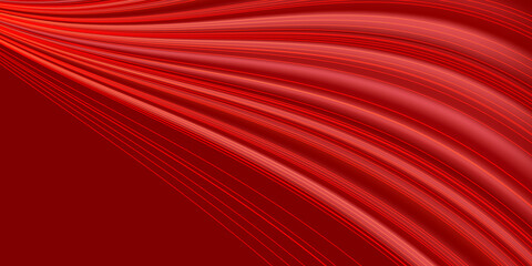Naklejka premium Vector abstract red wavy background. Curve flow motion. Red vector Template Abstract background with curves lines and shadow. For flyer, brochure, booklet and websites design 