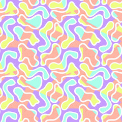 Seamless abstract pattern with wave vector shapes for prints, texture, textile