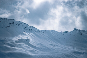 snow covered mountains