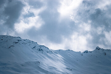 mountains and clouds