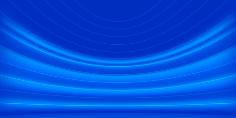 blue neon wave. vector abstract lines. template for advertising 