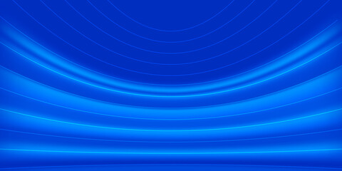 blue neon wave. vector abstract lines. template for advertising 