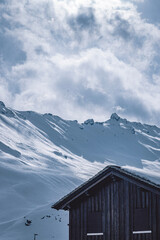 mountain hut in the mountains