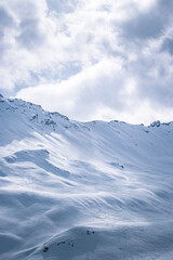 snow covered mountains