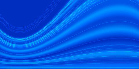 Abstract Blue Wave on Background. Vector Illustration
