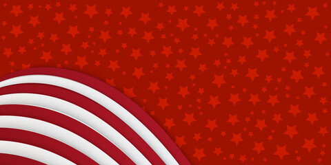 White and red background with stars for 4 July