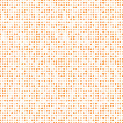 Abstract fashion polka dots background. White seamless pattern with beige gradient circles. Template design for invitation, poster, card, flyer, banner, textile, fabric.