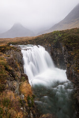 The Fairy Pools during rainy time, Glen Brittle, Skye, Scotland.