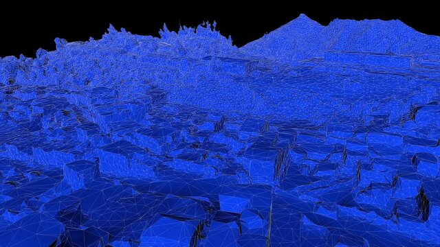 Real time drone aerial scans overlayed on a 3D digital model of a sand quarry,enabling accurate volume measurements for enhanced efficiency.