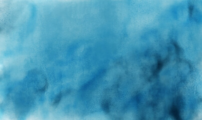 青色、水色の水彩の筆の跡、背景素材、テクスチャ