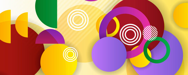 Colorful circles abstract background