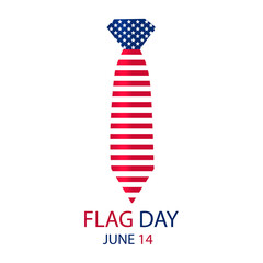 USA Flag Day Tie, vector art illustration.