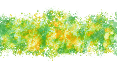 緑、黄色の水彩の筆の跡、背景素材、テクスチャ	
