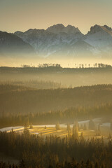 Widok na Tatry z polskiego Spisza