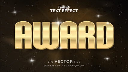 Editable text style effect - Luxury Award Gold text style theme