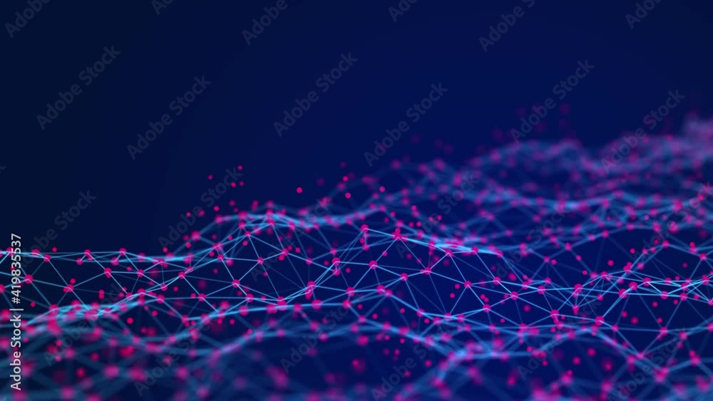 Aufkleber Structural connection of information. Data transfer in network connection. Abstract data background. 3D Seamless loop.