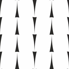 Tile vector pattern with black arrows on white background for seamless decoration wallpaper