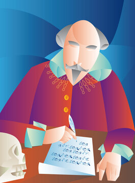 William Shakespeare. Vector Illustration