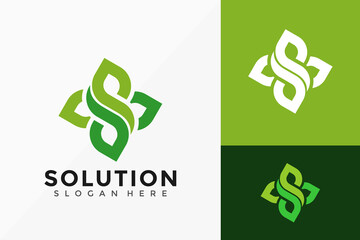 Letter S nature Leaf Solution Logo Vector Design. Abstract emblem, designs concept, logos, logotype element for template.