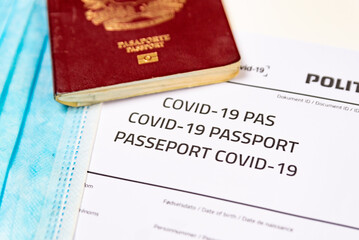 covid vaccine passport concept. travel and tourism during covid19 pandemic with restrictions and lockdown to stop spread the corona virus. hope is for vaccine to allow holidays