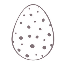 Happy Easter eggs with ornament. Black and white Happy Easter vector illustration. Boho Easter concept design in black and white, flat vector illustrations