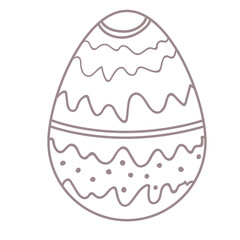 Happy Easter eggs with ornament. Black and white Happy Easter vector illustration. Boho Easter concept design in black and white, flat vector illustrations