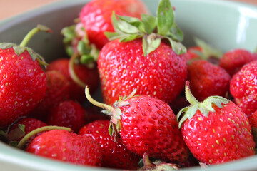Strawberry in macro style.