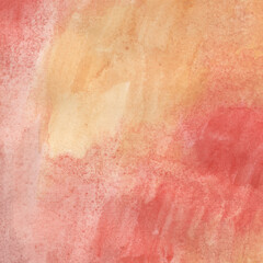 Watercolor Background - Abstract painted paper with Red and Orange grained texture