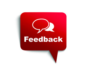 vector feedback banner template. feedback speech bubble sign
