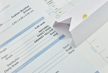 Fancy Yellow Diamond Natural Orange Yellow Diamond