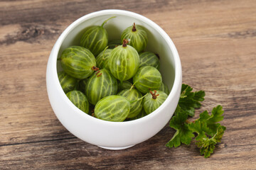 Fresh ripe green sweet gooseberry
