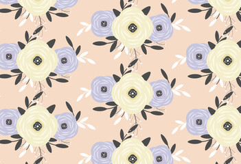 Naklejka premium Beautiful floral pattern. Floral background, wallpaper Textile, fabric.