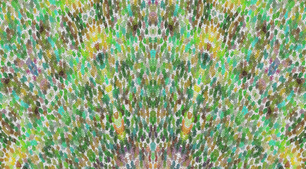 モザイク技法による抽象的グラフィックデザイン