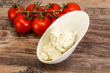 Soft cream cheese with herbs