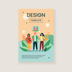 Young teenagers remembering primary school. Memory, child, pupil flat vector illustration. Communication and relationship concept for banner, website design or landing web page