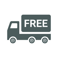 Delivery, Free shipment icon. Gray Vector graphics.