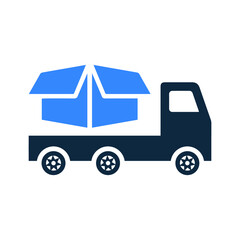 Delivery car, product shipment icon. Editable vector icon design is isolated on a white background.