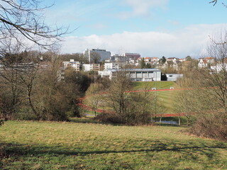 Stadtansicht Neunkirchen/Saar – Rathaus – Diakonie Klinikum – TUS-Halle 