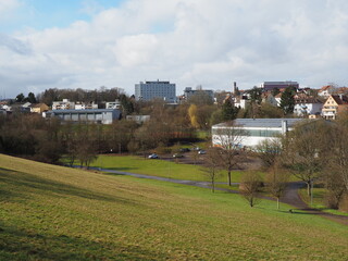 Stadtansicht Neunkirchen/Saar – Rathaus – Diakonie Klinikum – TUS-Halle 