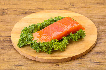Salmon fillet slice for cooking